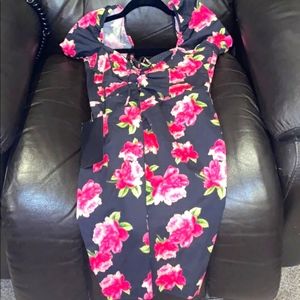 Bebe Puff Sleeve Poplin Dress 🌹